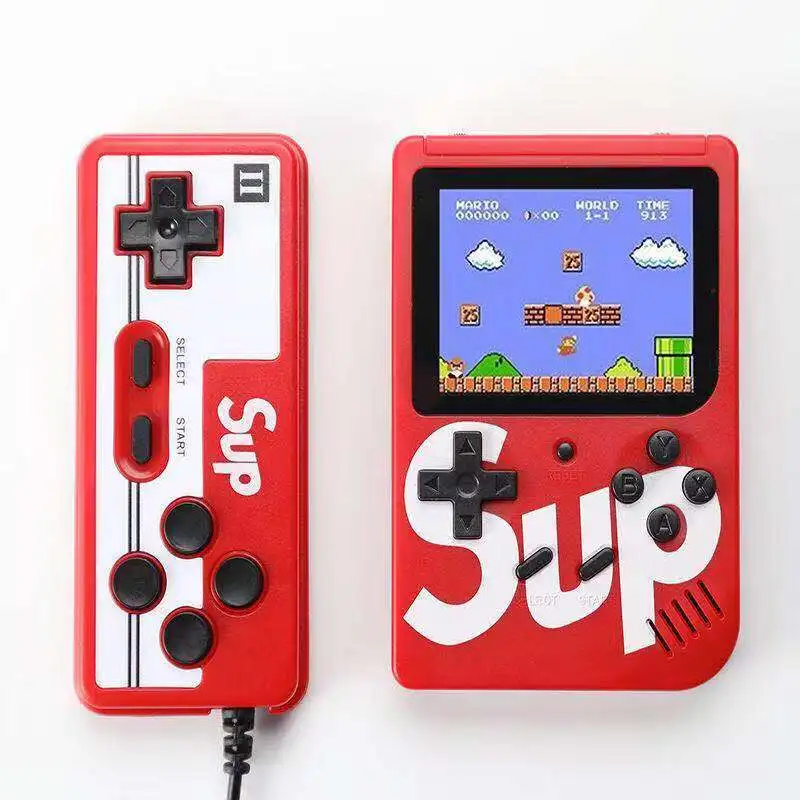 

Hot selling SUP 8 Bit Classic Handheld Portable Game Player With 400 Games Super Mini Video Game Console, 5 colors