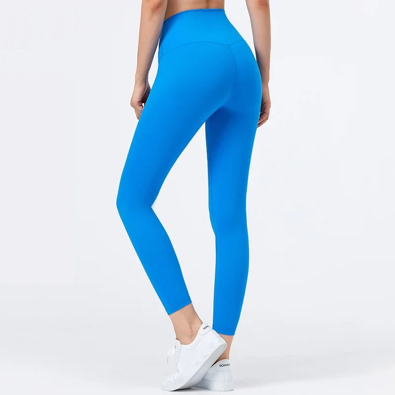 

Fashion 2021 hot sale High waist 75% spandex and 25% nylon women's leggings sport pants yoga pants, Black, chinese red, coral, ink blue, dove feather, tangerine orange