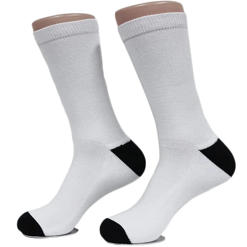 

Wholesale polyester custom printing white blank socks for sublimation