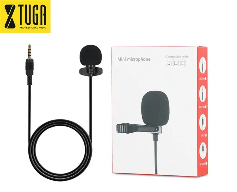 

Customized collar mic lapel phone earphone with microphone, Black