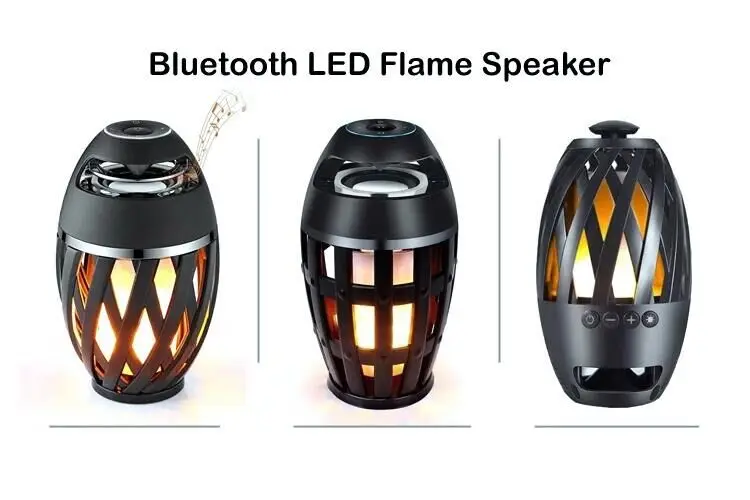 New arrival outdoor portable bright led flame lamp bluetooth speaker - ANKUX.COM
