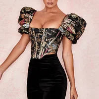 

lady puff sleeve sexy tube top 2020 latest women backless tops