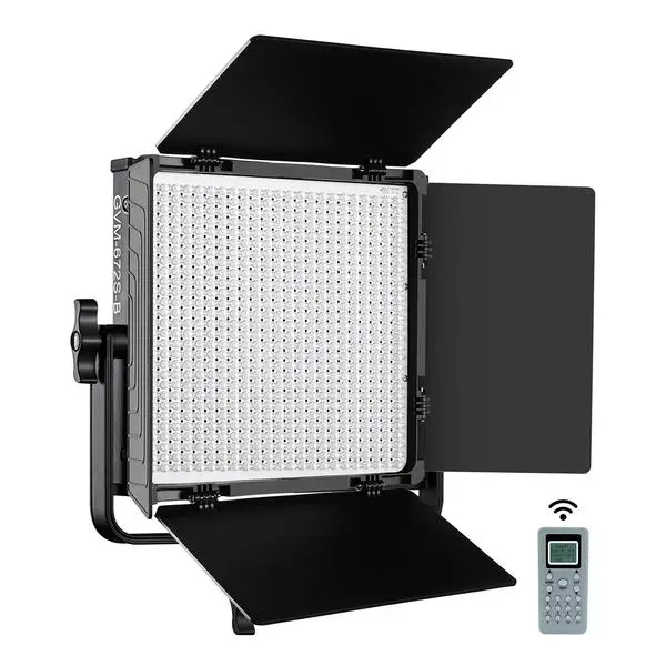 

GVM BI-672 Bi-Color Studio LED Video Light Kit Panel Master-Slave Mode Excellent Brightness video light And Range, Black white