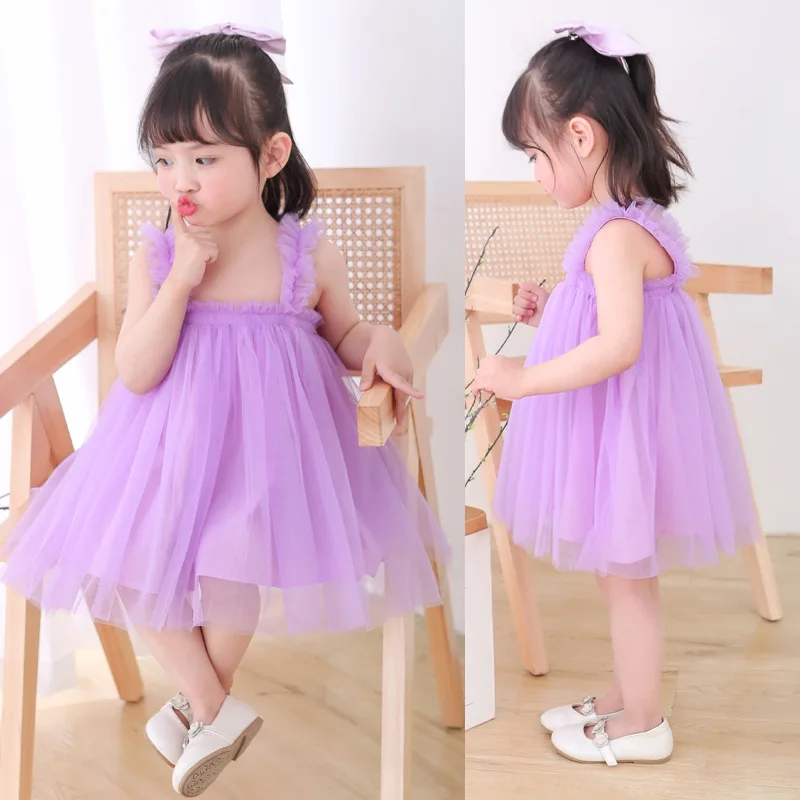 

Latest Summer Baby Girl Dresses Solid Color Tutu Skirt Cute Little Girl Clothes Trendy Outfits, Picture shows