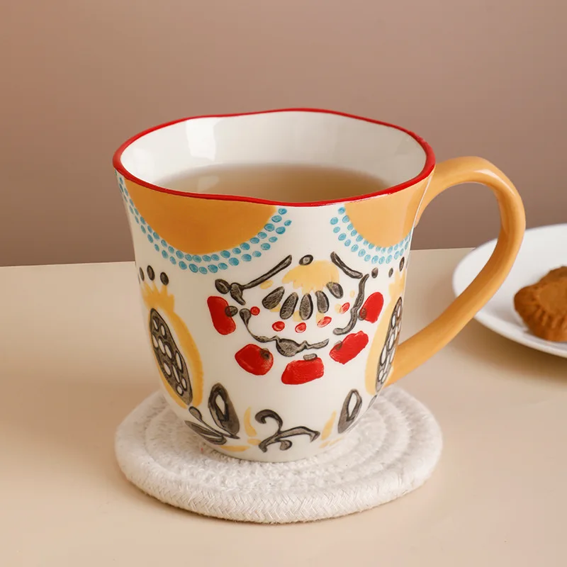 

In stock hand painted ceramic coffee mug cup porcelain milk mug for custom logo, As pictures