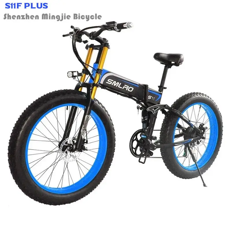 

electric Bike 26 inch Fat Tire electric Bicycle LCD digital display control folding ebike Big Power bike electric Bicycle, Black ...customizable