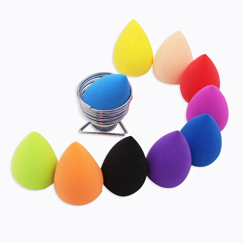 

40*60 mm 1pc Soft Gourd Makeup Foundation Sponge Latex Free Cosmetic Puff Makeup Sponge Private Label, Purple, blue,nude,orange, rose red,yellow and pink