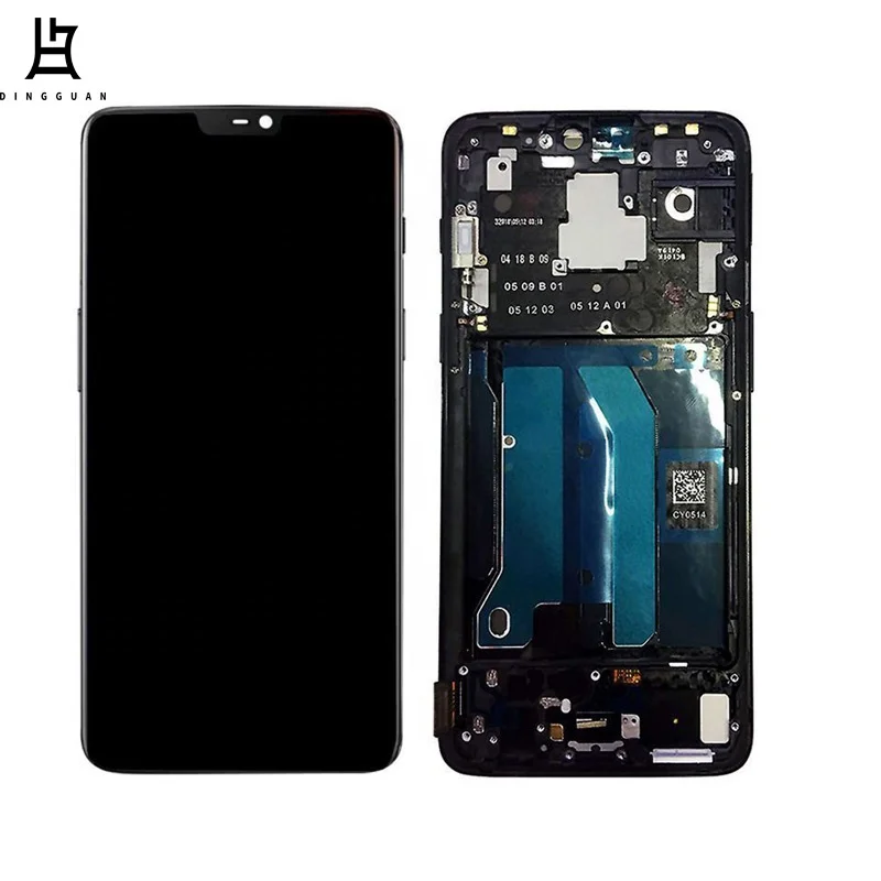 

Wholesale quality Lcd Touch Display For Oneplus 6/One Plus 6 A6000 LCD Display Touch Screen Digitizer Replacement with frame, Black