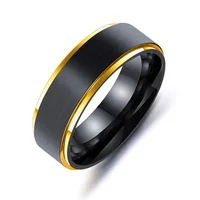 

Stainless Steel Black Tungsten Rings Jewelry Fashion Men Titanium Ring