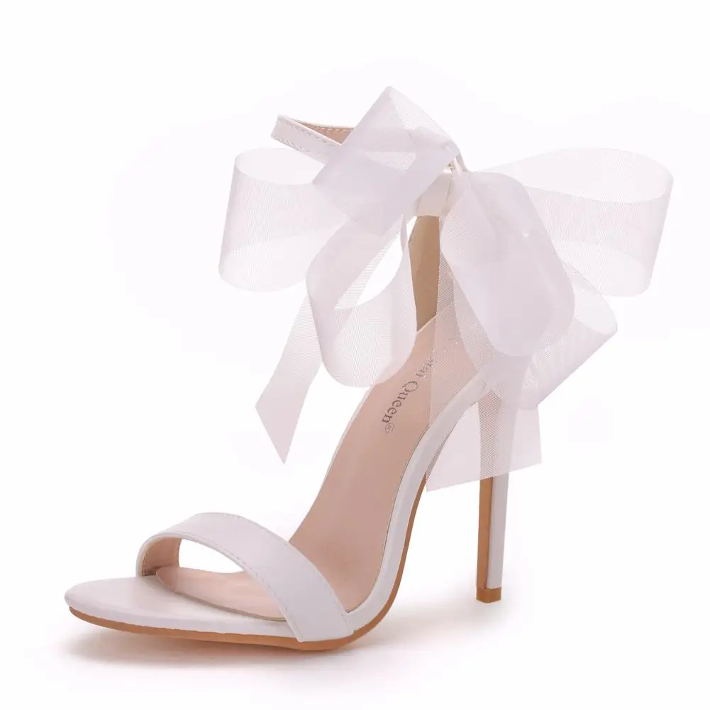 

Woman High heel Shoes Elegant Ankle Strap Party High Thin Heels Sandals Sexy High Heels White Wedding Shoes