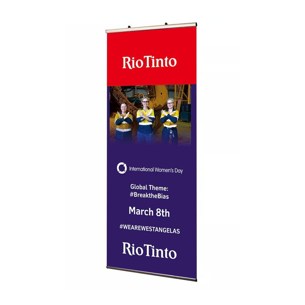 Custom Pdyear Fabric Banner Scroll Wall Hanging Banner 250g/sqm Polyester Full Color Double Sided Printing for Advertising Trade