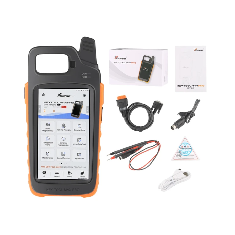 

Xhorse VVDI Key Tool Max Pro With Built in MINI OBD Tool Function 2 in 1 Support Read Voltage and Leakage Current