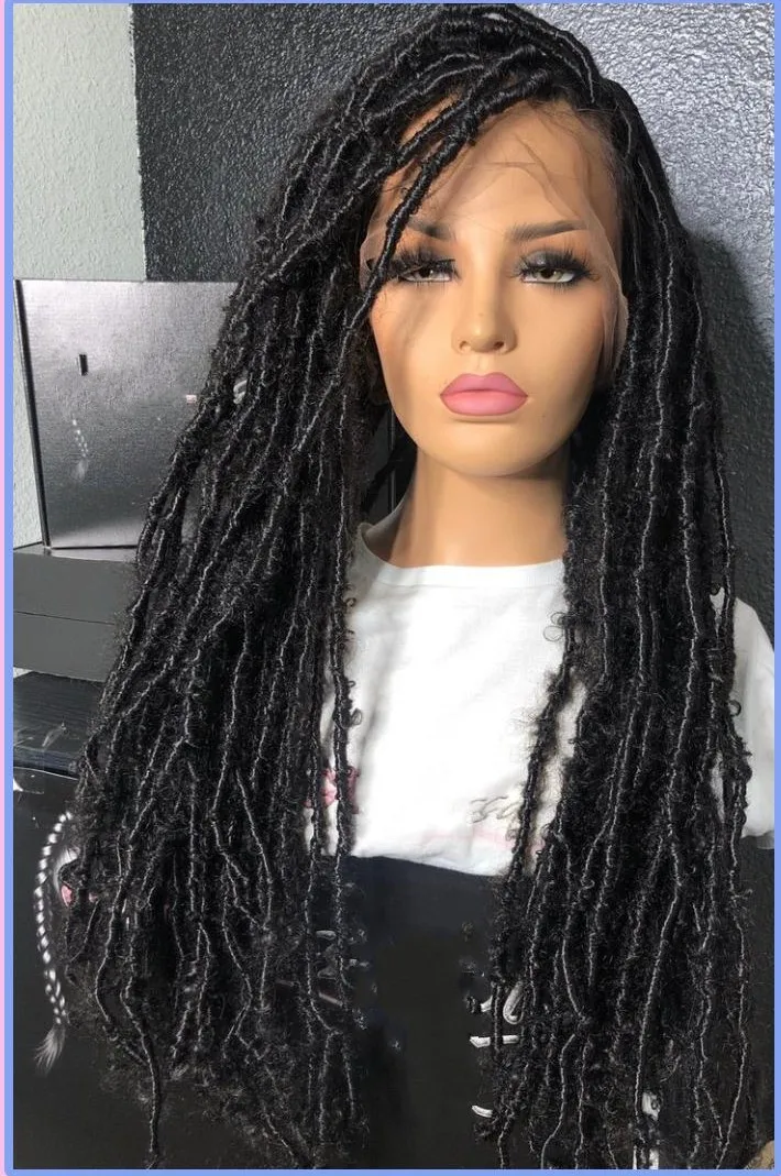 Download Hot! Butterfly Distress Locs Braided Wig Synthetic Hair ...