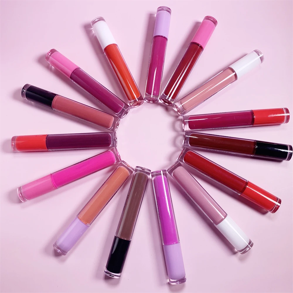 

No Logo Lip Stick OEM Waterproof Private Label Make Your Own Brand Custom Logo Kiss Proof Matte Lipgloss Liquid Lipstick