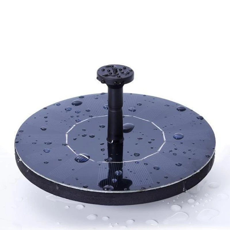 

1.4W solar outdoor water fountain panel kit for bird water pump for fountains water fountain pumps submersible outdoor, Black