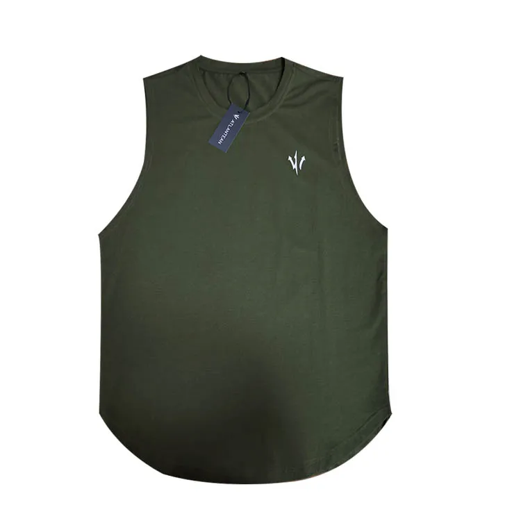 

High quality Oversized printing logo 95%cotton5%spandex sport tank top