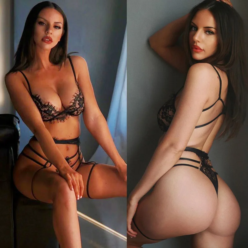 

Lingerie Vendor Bodysuit Femme 2 Piece Lace Sexy Womens Lingerie Set