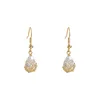 Free Sample antique high grade zircon dangle drop earrings french vintage exquisite crystal water drop earrings and necklace set
