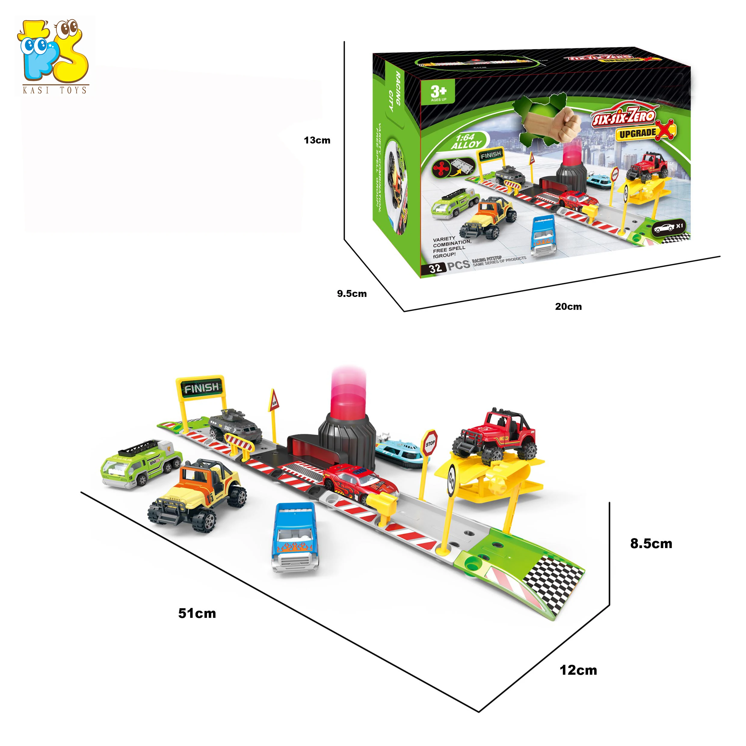 Kids Educational Alloy Rail Car Set City Construction Train Set Track