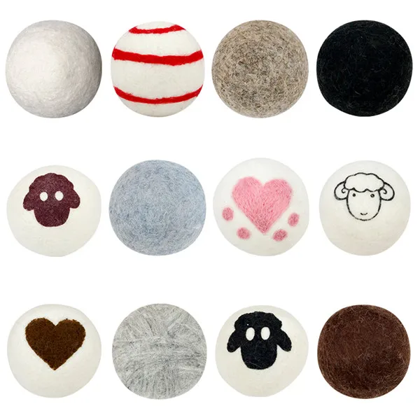 

Dryer laundry reusable Organic Unscented Wool Dryer balls, Custom color