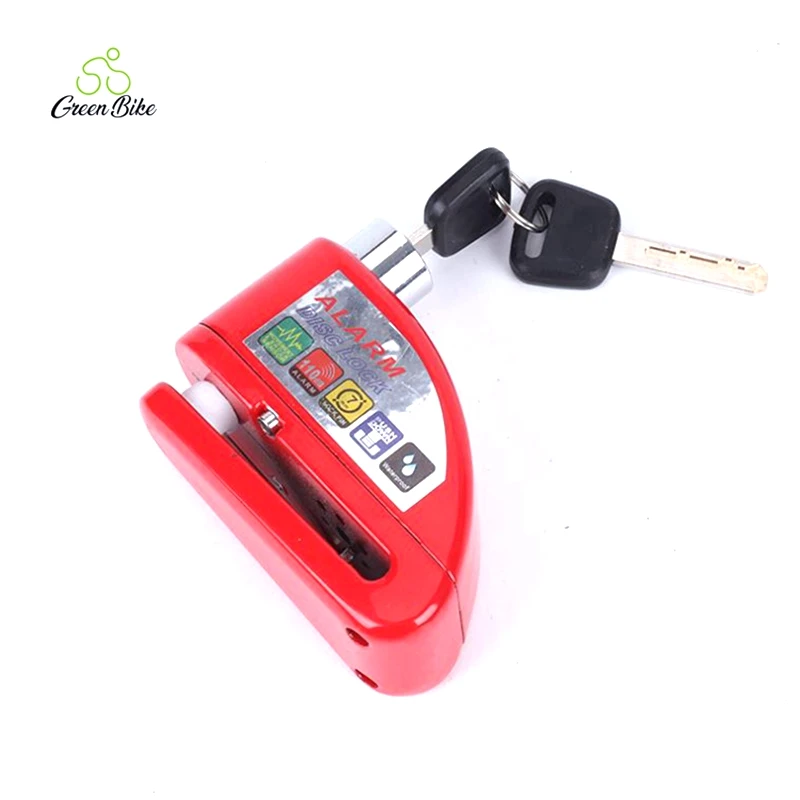 

Motorcycle Mountain Bike Security Alarm Lock Anti-theft Disc Brake Alarm Lock Electric Bicycle Alarm Lock, Black, red, green, yellow silver titanium