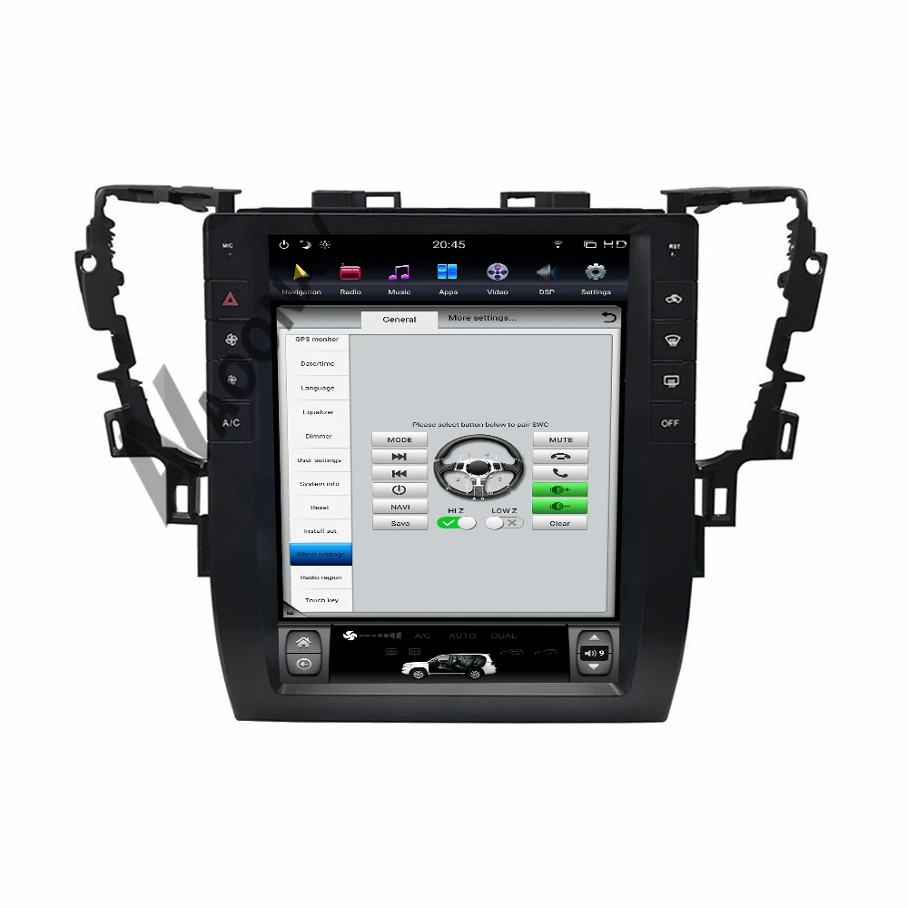 

AOONAV 13 inch car GPS Radio GPS navigation for TOYOTA Alphard AH30 2015-2019 multimedia player Android 9.0 Support carplay, Black