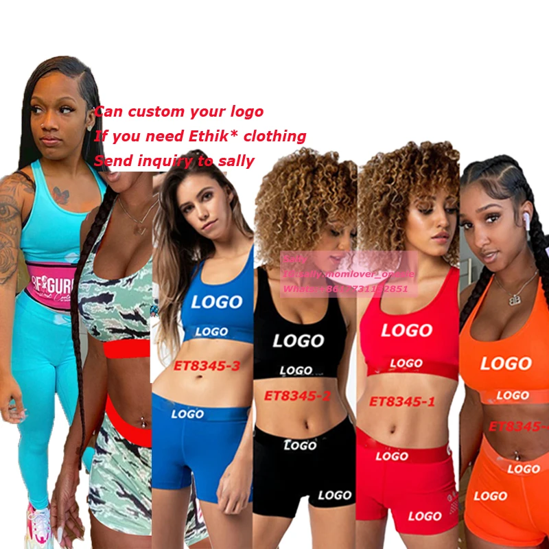 

2021 spring summer streetwear 2 piece short pants set ethik women's summer sets crop top women 2 piece short set