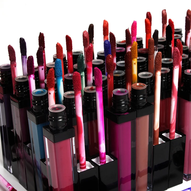

Custom Logo 44 Colors Lipgloss Plumper Supplies Wholesale Nude Vegan Liquid Matte lipstick Lip Gloss Base Private Label
