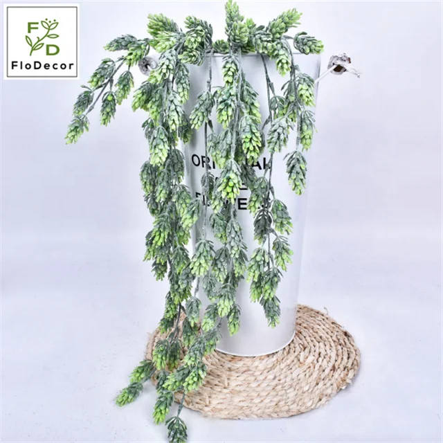 

Amazon Artificial Hops Flower Vine Garland Plant Faux Hanging Vine Hops Faux hops Artificial Hanging Plants in Frosted Greenery, Green