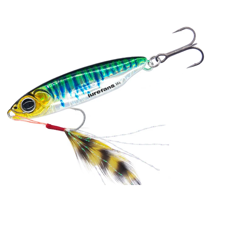 

Wholesale factory 18g sinking bait fish jigging saltwater head metal fishing lead lure, 11 colors