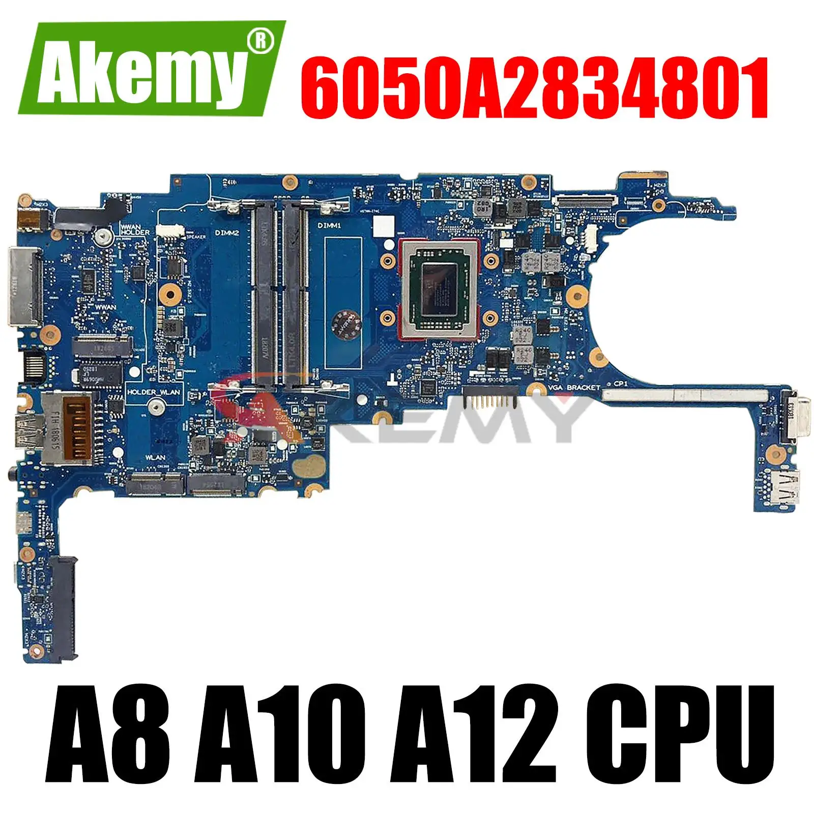 

for HP EliteBook 725 G4 Laptop Motherboard Mainboard 6050A2834801 Motherboard with A8 A10 A12 AMD CPU DDR4