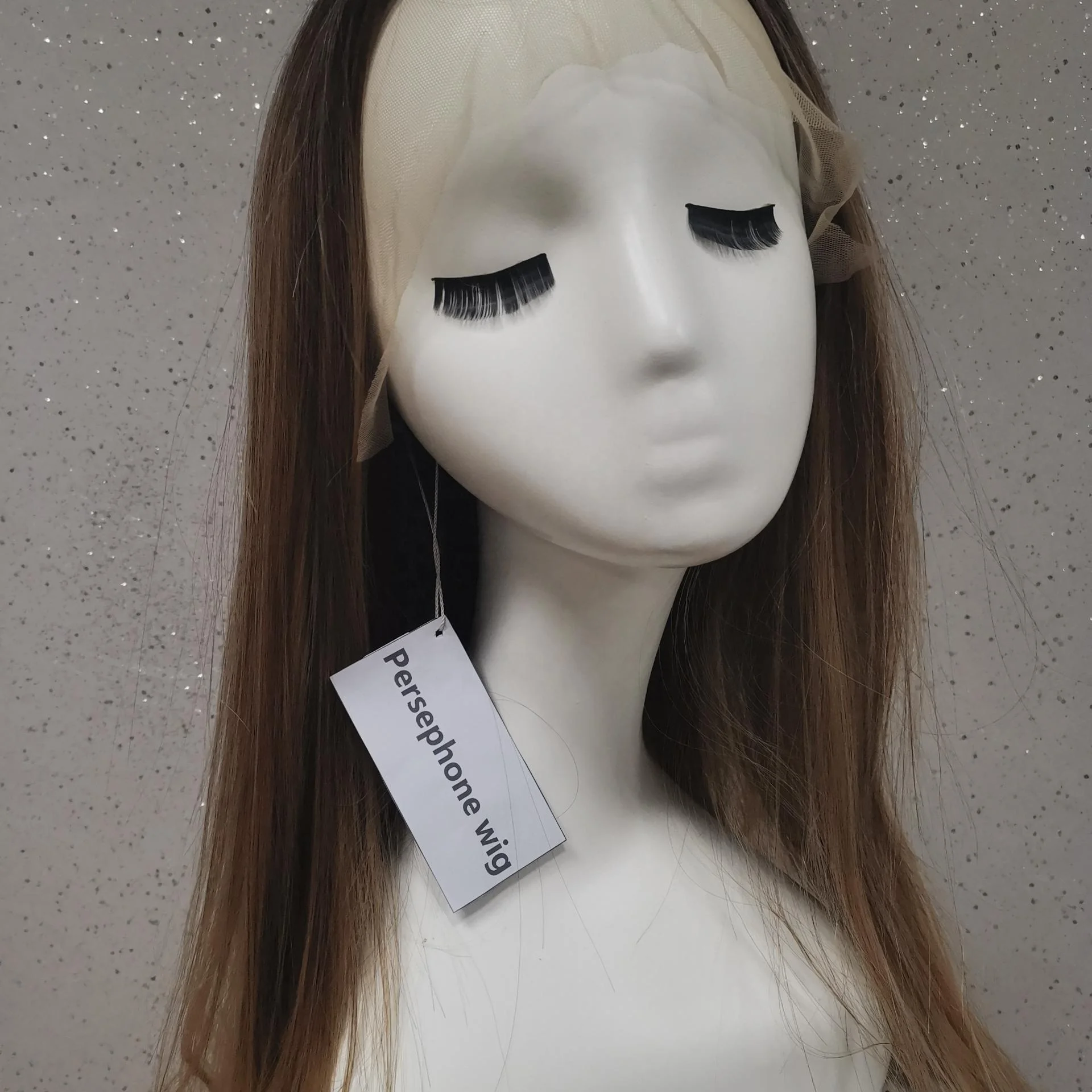 

Persephone Wig Long Straight Lace Front Wig 22" Heat Resistant Fiber Hair Dark Brown Synthetic Lace Front Wigs