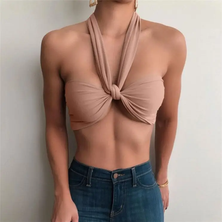 

D96769 Best Seller Halter Chest Wrap New 2021 Womens Clothes Fashionable Clothing Crop Tops Woman Sexy Women Top