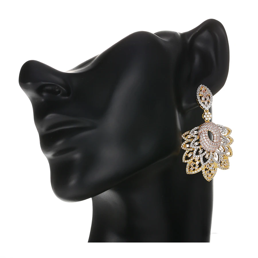 

xuping Gold plated zirconia jewellery, fine beauty earrings