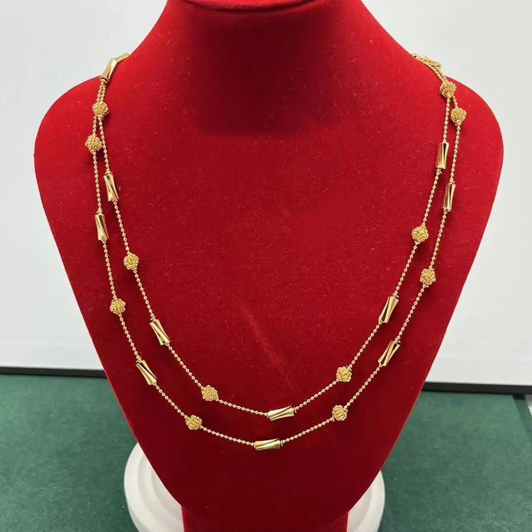 

2024 gold plated imitation jewellery xuping 24k gold jewelry hot sale new design dubai women's fashion chain necklaces