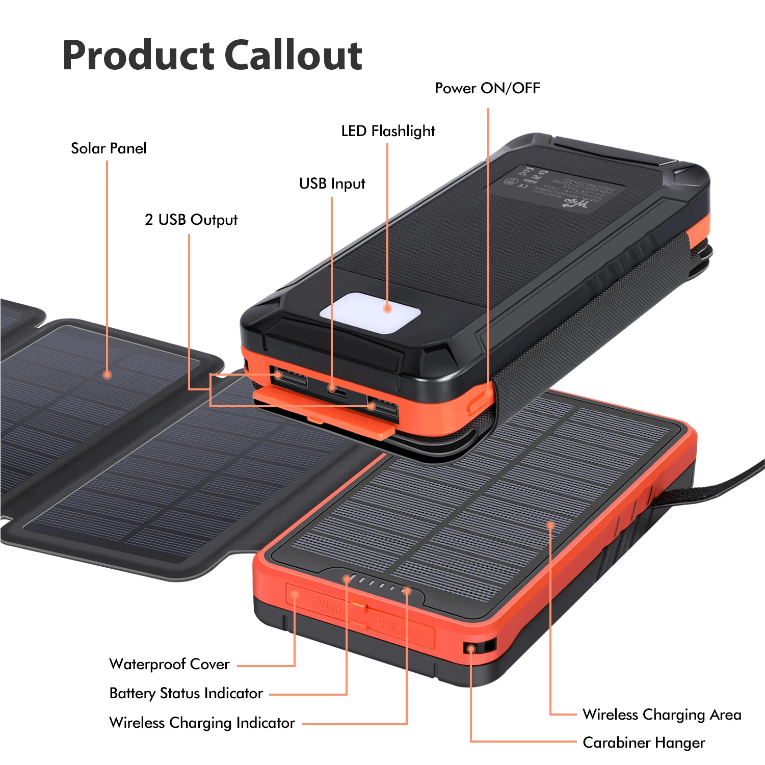 

Smart Dual USB Solar Charger 25000 mah Power Bank 20000 mah Powerbank