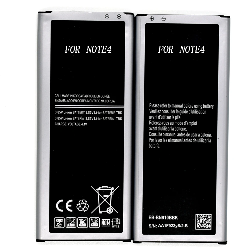 

Original Battery For Samsung Galaxy NOTE4 N910a N910V N910C NOTE 4 N910u N910H EB-BN910BBE EB-BN910BBC 3220mah