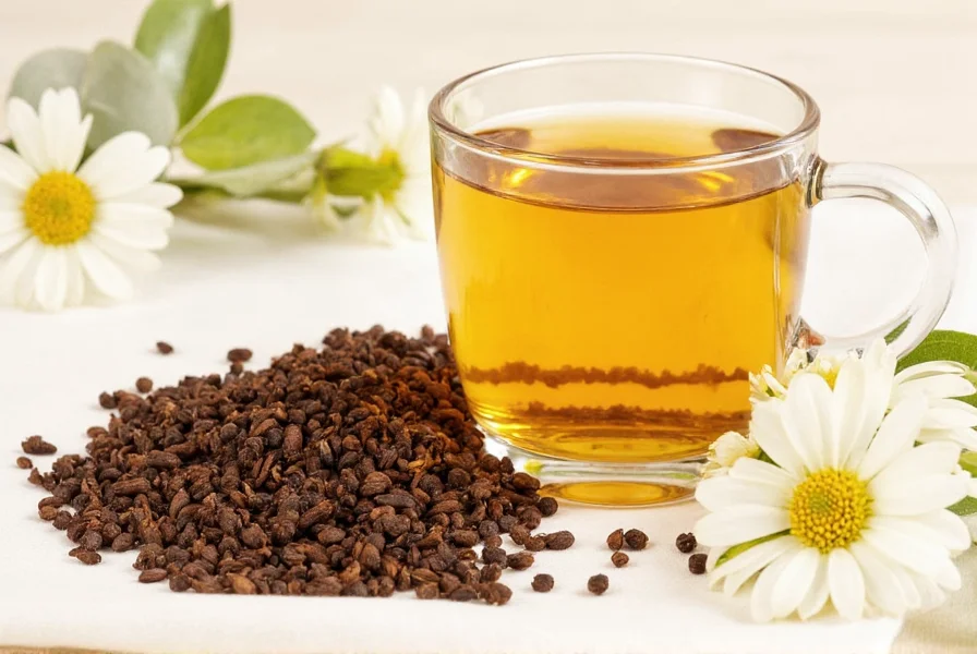 Step-by-step cloves tea preparation with whole cloves and teapot