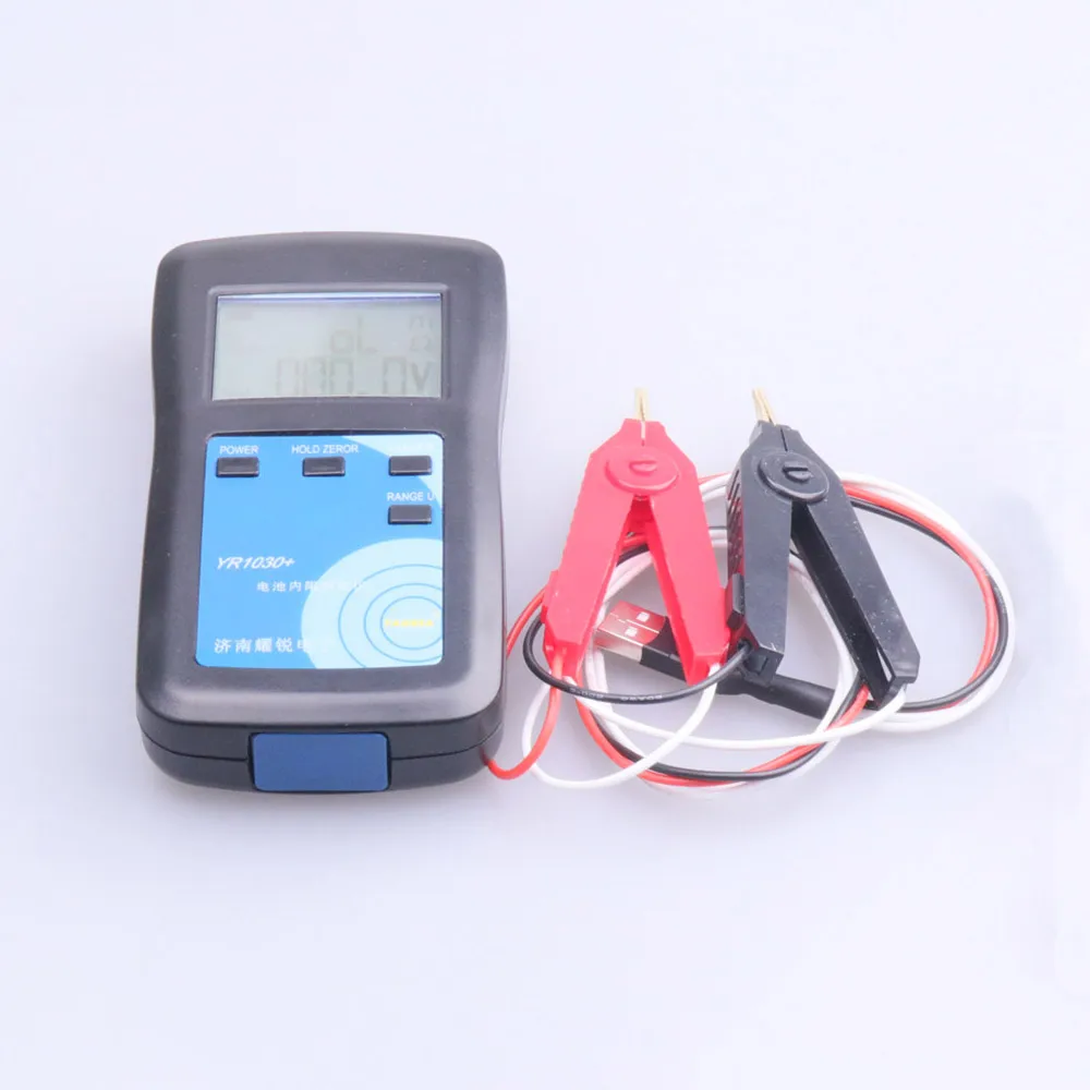Test de résistance interne de batterie au lithium Yr1030 pratique Testeur  de tension de batterie de haute précision w / écran LCD à matrice de points