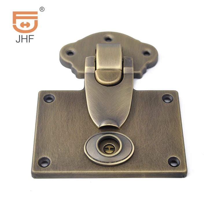 

Big Leather luggage trunk Senior Hasp Catch Latch 106mm X 133mm Antique Brass Finish Chest Hardware for luggage trunk, Customized