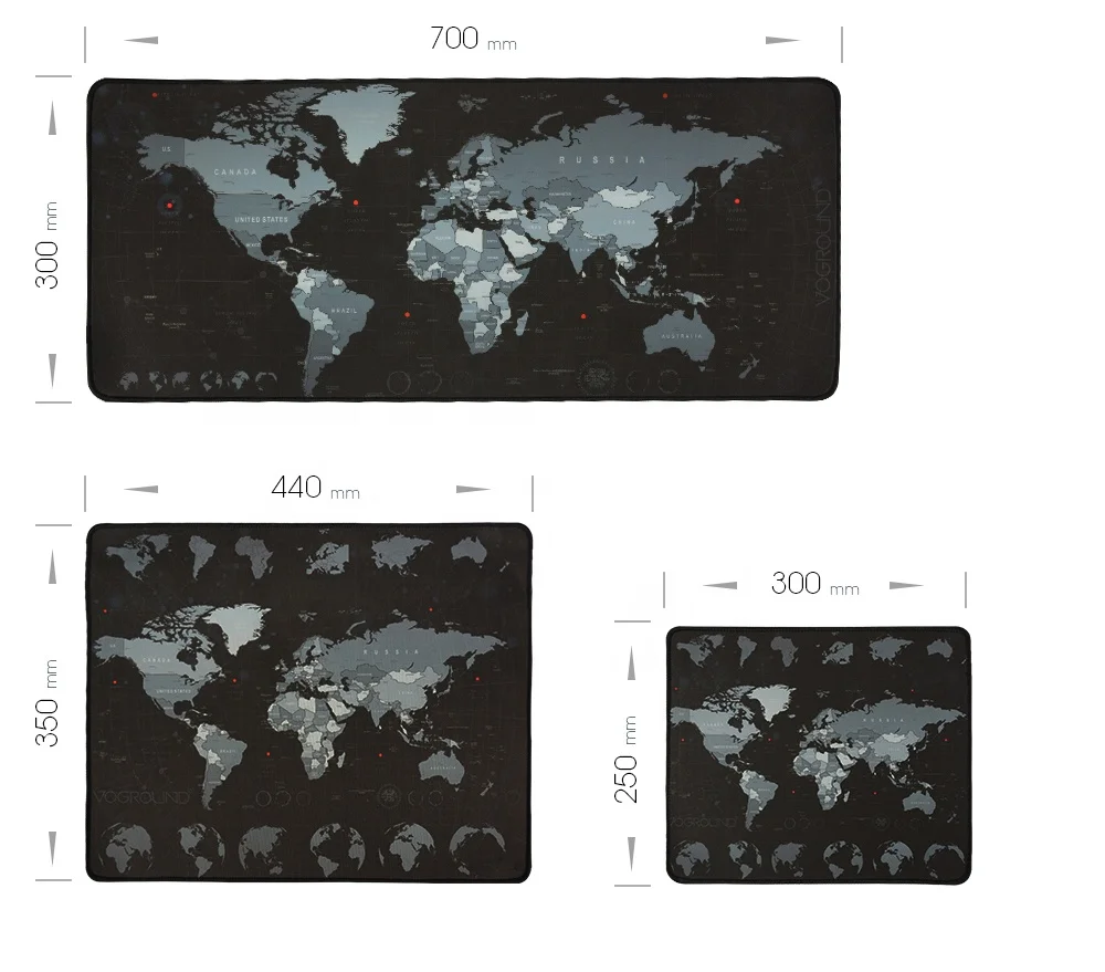 

New World Map Speed Locking Edge Large Natural Rubber Mouse Pad Waterproof Game Desk Mousepad Keyboard Mat, Picture