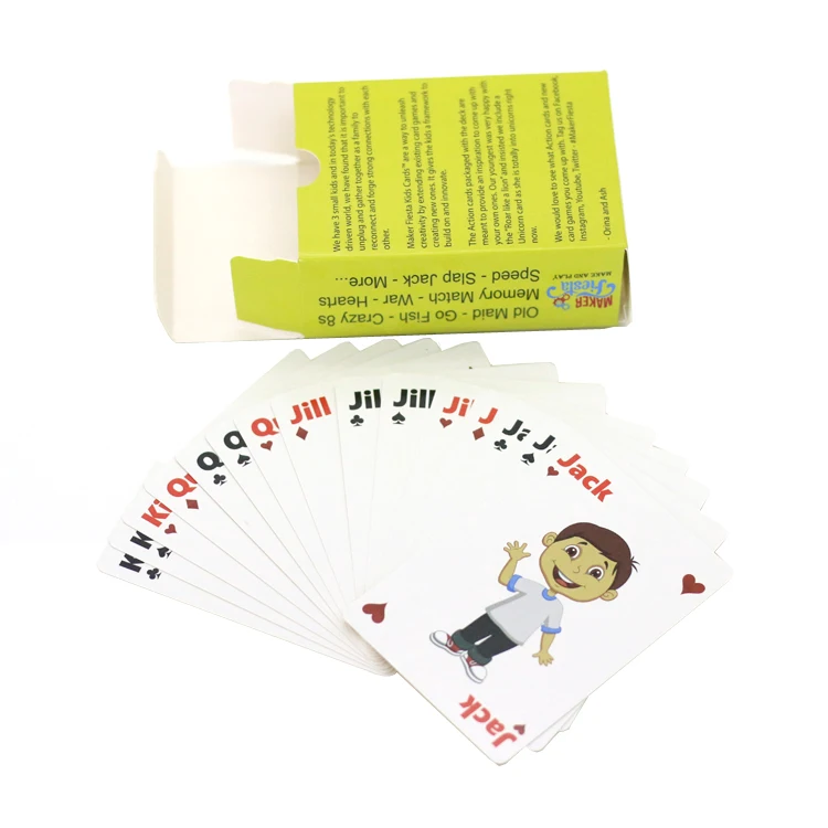 

Printing cartoon image poker cards with both sides customized playing cards art trading cards, Cmyk