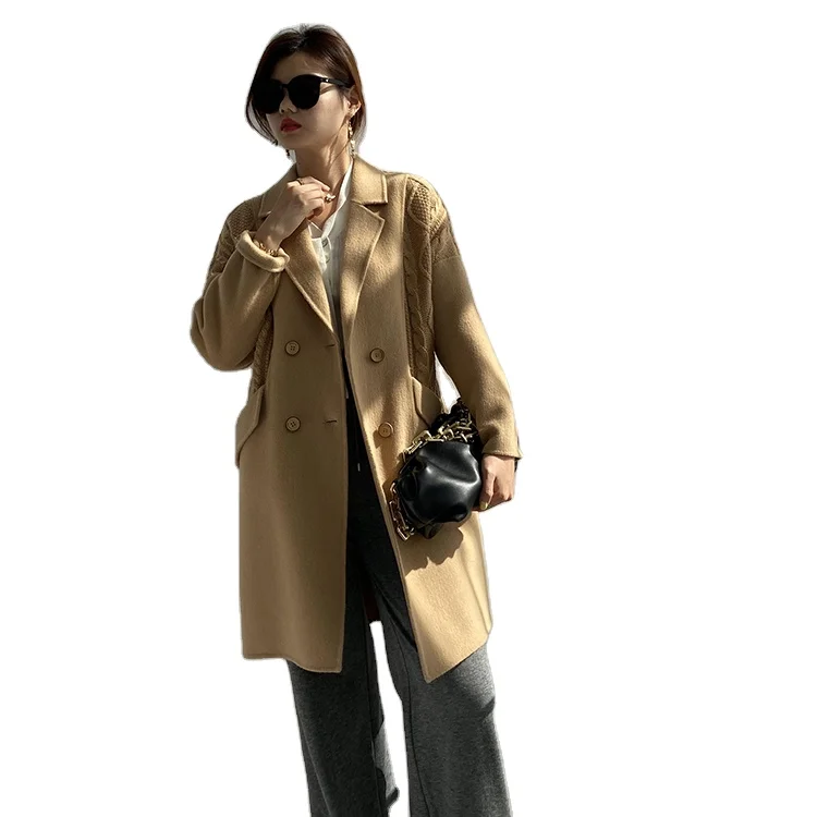 

2021 Wholesale New Design Winter Long Women Wool Coat Jacket