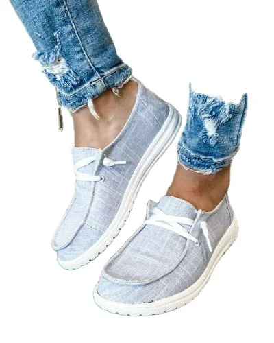 

New Design Women Casual Style Solid Lace Up Flat Soft Sole Leopard Canvas Casual Shoes Sneakers, Black/white/browm/gray/leopard/pink/cow/camo