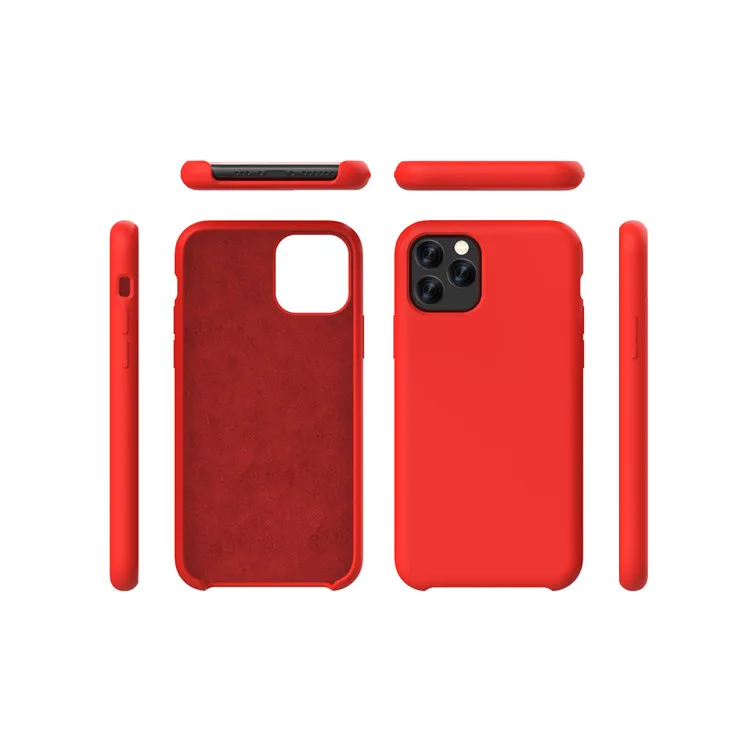 

2020 New Soft Silicone Tpu Case Comfortable Feel Custom Logo Mobile Phone Case for iphone 12 case, Multiple colors