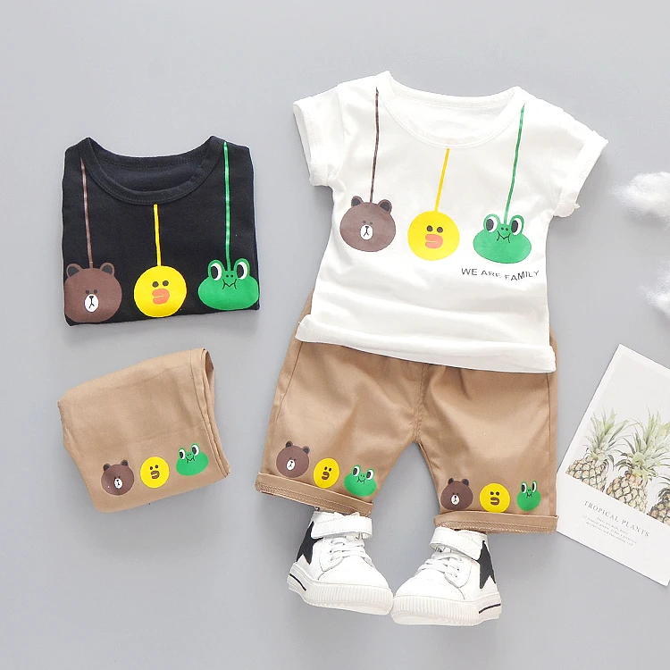 

Boys summer casual clothing hot selling children's cartoon T-shirt boy suit children's cheap clothes boys clothing sets, Picture shows