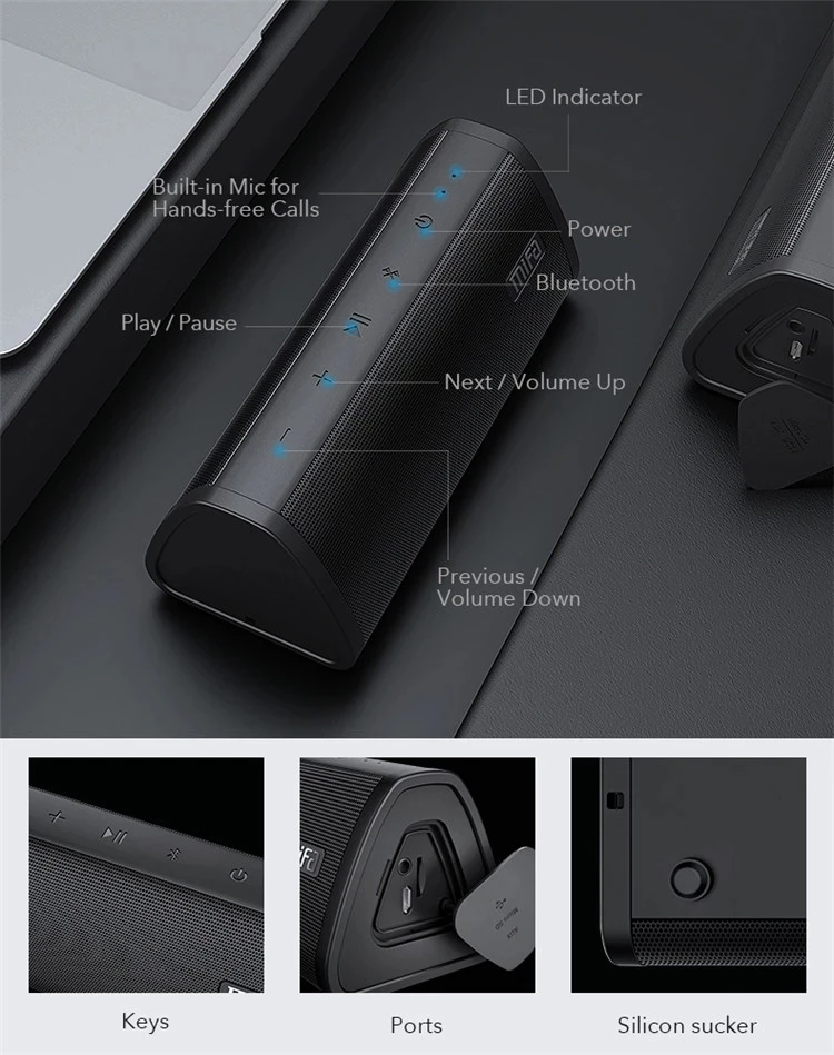 Top Selling original quality Subwoofer super Sound Portable Fabric Wireless Hi-fi Speaker MIFA A10 - ANKUX.COM