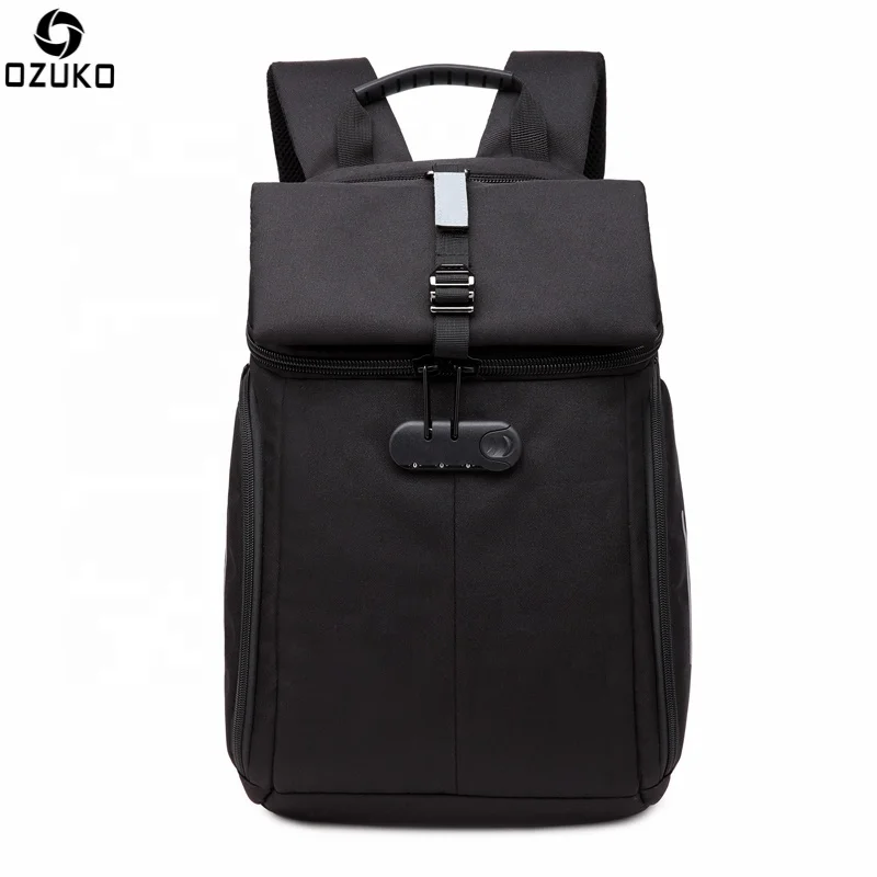 

Ozuko New 2020 Custom Bookbags Business Anti-Theft Waterproof Computer Laptop Notebook Backpack, Black,grey,blue
