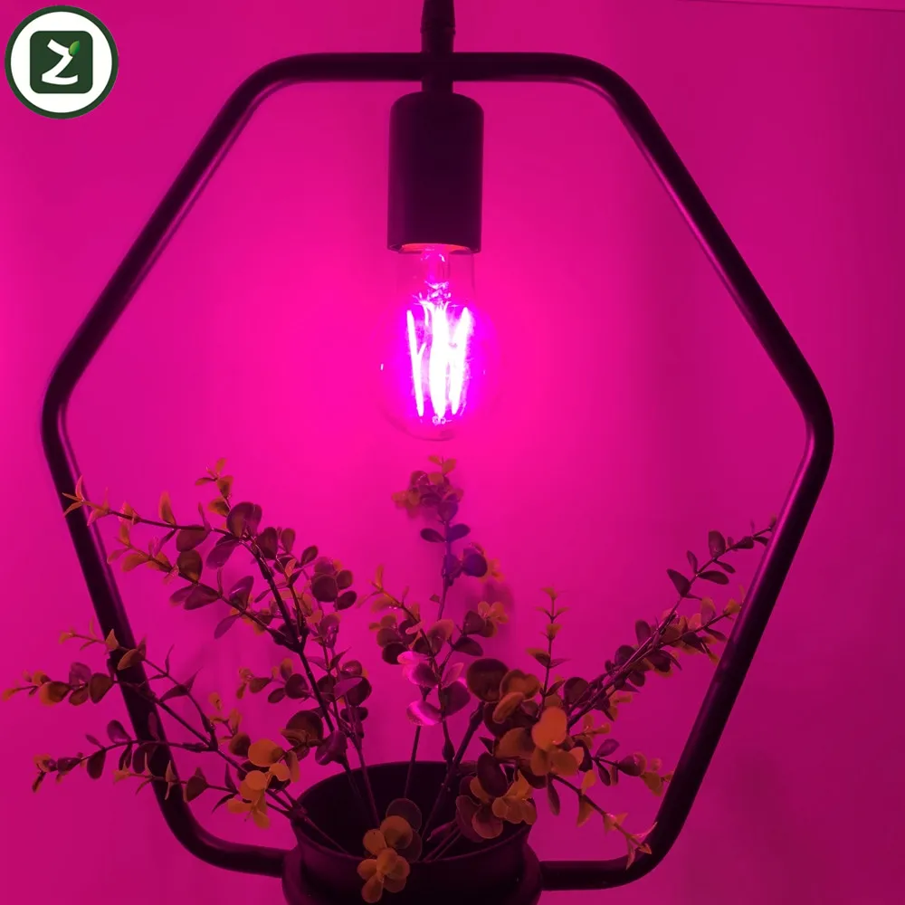 
E27 E14 4W Glass plant grow led filament bulb 