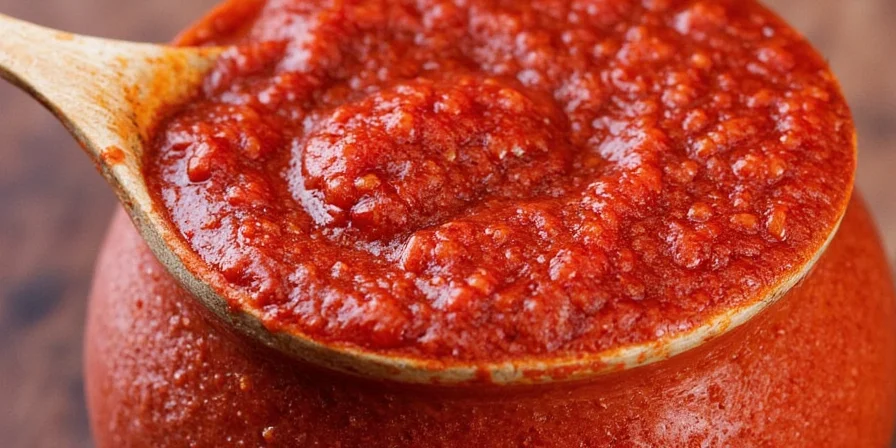Stages of Red Chile Sauce Cooking